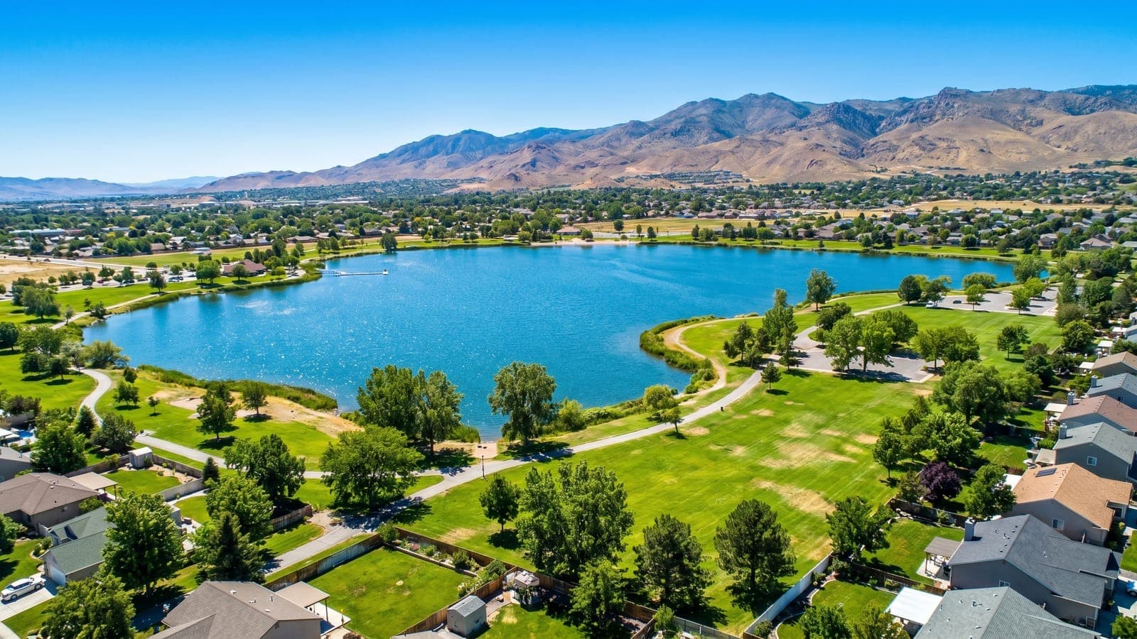 Pebble Creek subdivision in the Spanish Springs valley north of Sparks, Nevada, with mountain backdrop